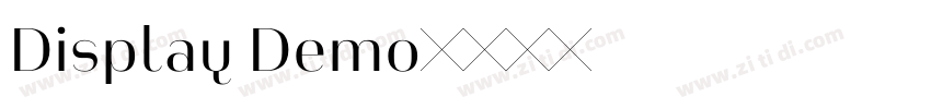 Display Demo字体转换